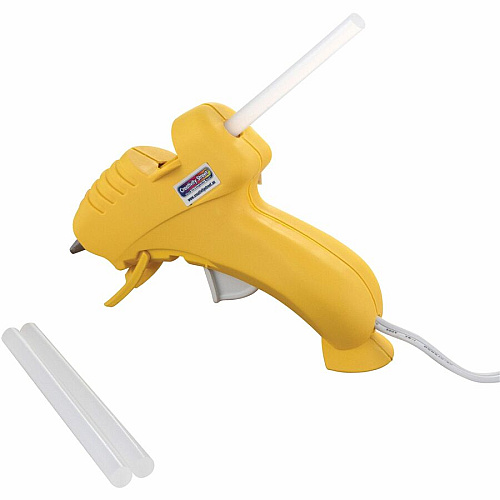 Creativity Street Trigger Style Mini Glue Gun Light Duty - 220&deg;F (104.4&deg;C) - Yellow, Clear (3350)