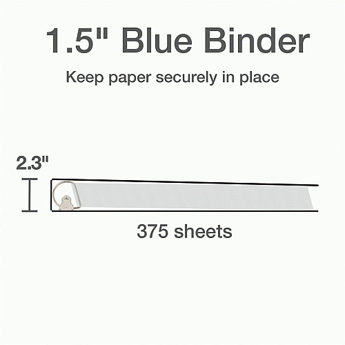 Cardinal Xtralife ClearVue Locking Slant-D Binders 1 1/2" Binder Capacity - Letter - 8 1/2" x 11" Sheet Size - 375 Sheet Capacity - 1 3/5" Spine Width - 3 Ring(s) - Fastener(s): D-Ring - Pocket(s): 2, Inside Front & Back - Polyolefin - Blue - 1.05 (26312)