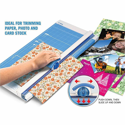 CARL 18" Professional Paper Trimmer 10 Sheet Cutting Capacity - Carbide Blade - 18" Cutting Length - 0.8" Height x 10.3" Width x 18" Depth - White - 1 Each (12218)