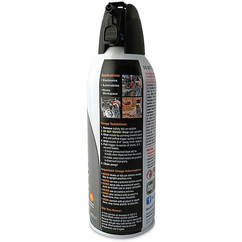 Falcon Dust-Off Compressed Gas Duster Ozone-safe, Moisture-free - Black - 6 / Pack (DPSXL6)
