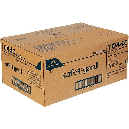 Georgia Pacific Professional Tissue for Safe-T-Gard Dispenser, Septic Safe, 2-Ply, White, 200 Sheets/Pack, 40 Packs/Carton (10440)