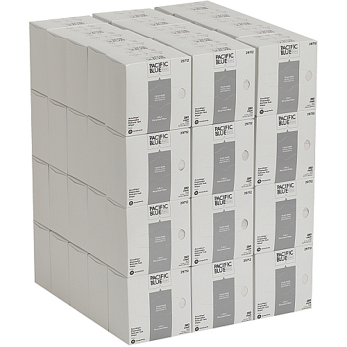 Pacific Blue Basic AccuWipe Recycled Disposable Delicate Task Wipers For Precision Part, Instrument, Lens - Absorbent, Soft, Non-abrasive, Disposable, Streak-free - Fiber - White - 280 / Box (29712)
