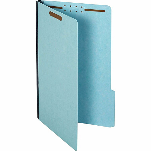 Pendaflex 1/3 Tab Cut Legal Recycled Classification Folder 8 1/2" x 14" - 1" Expansion - 2 Fastener(s) - 2" for Folder - Top Tab Location - Assorted Tab Position - 25 pt. - Pressboard - Blue - Tyvek Tape Spine, Heavy Duty, Durable - 60% Recyc (616F213BLU)