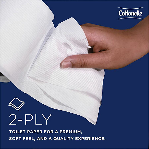 Cottonelle&reg; Standard Toilet Paper, 2-Ply, 451 Sheets, 60 Rolls (17713)
