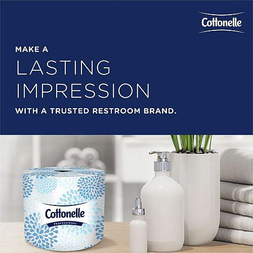Cottonelle 17713 Standard Toilet Paper, 2-Ply, 451 Sheets, 60 Rolls