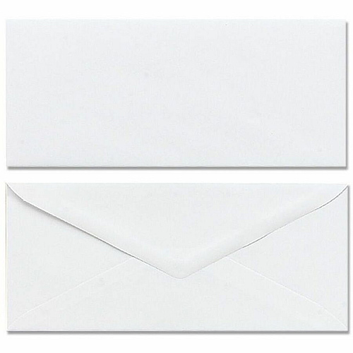 Mead Plain White Envelopes Business - #6 3/4 - 3 5/8" Width x 6 1/2" Length - Gummed - White - 100 / Box (75100)