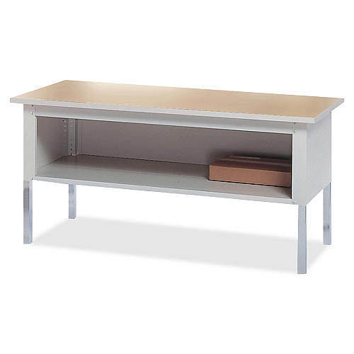 Mayline Mailflow-To-Go Sorting Table 36" Height x 60" Width x 30" Depth - 1 Shelve(s) - Finish: Chrome, Gray - Leveling Glide, Durable, Heavy Duty (TB60PG)