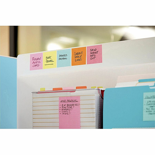 Post-it&reg; Super Sticky Notes - Supernova Neons Color Collection 135 - 3" Flag/Note Width x 3" Flag/Note Length - Square - 45 Sheets per Pad - Unruled - Aqua Splash, Acid Lime, Tropical Pink - Paper - Self-adhesive - 3 / Pack (3321SSAN)