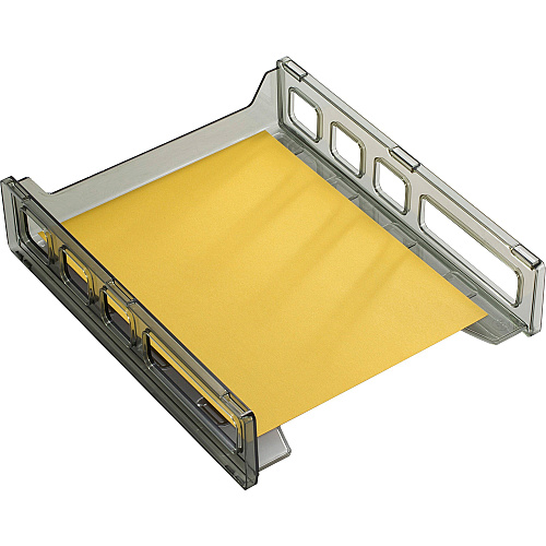 Officemate Front Load Letter Tray 12.50" Height x 10.50" Width x 2.87" Depth - Desktop - Stackable, Durable - Smoke - 1 Each (21031)