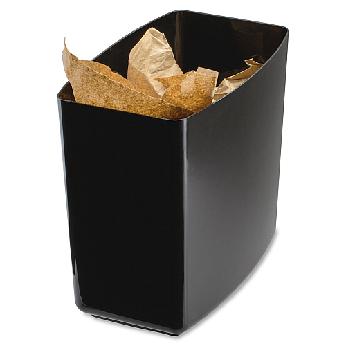 Officemate 2200 Series Wastebasket 5 gal Capacity - 12.5" Height x 13.8" Width x 8.4" Depth - Black - 1 Each (22262)