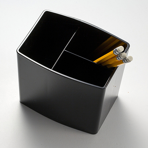 Officemate 2200 Series Large Pencil Cup 4.5" Height x 5" Width x 3.8" Depth - Plastic - Black - 1 Each (22292)
