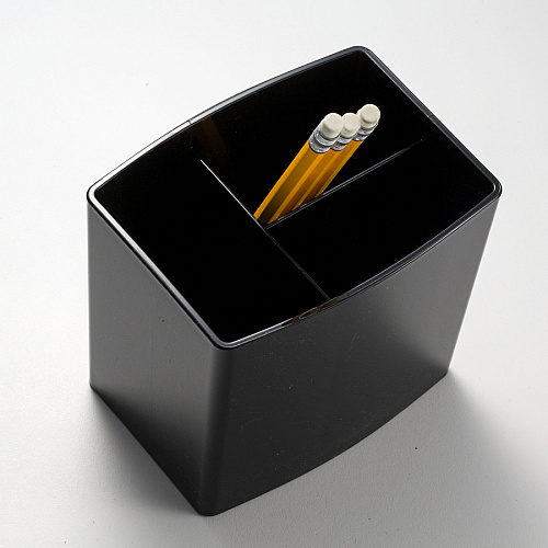 Officemate 2200 Series Large Pencil Cup 4.5" Height x 5" Width x 3.8" Depth - Plastic - Black - 1 Each (22292)