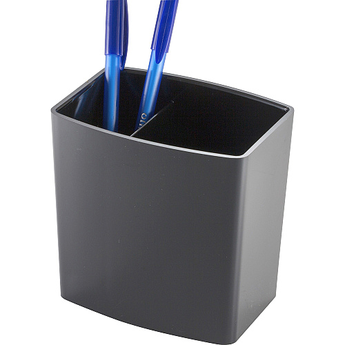 Officemate 2200 Series Large Pencil Cup 4.5" Height x 5" Width x 3.8" Depth - Plastic - Black - 1 Each (22292)