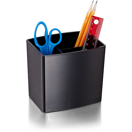 Officemate 2200 Series Large Pencil Cup 4.5" Height x 5" Width x 3.8" Depth - Plastic - Black - 1 Each (22292)