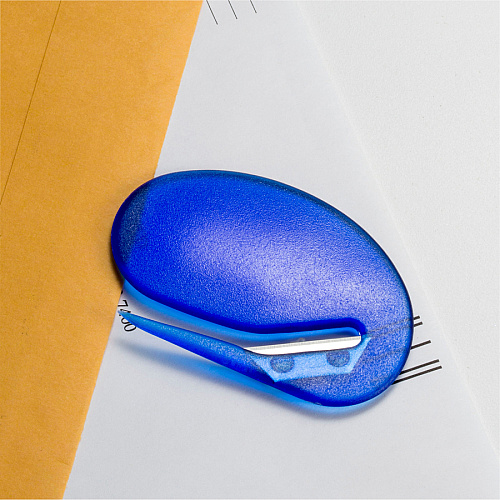 Officemate Compact Letter Opener Handheld - Blue - 1 Each (30310)