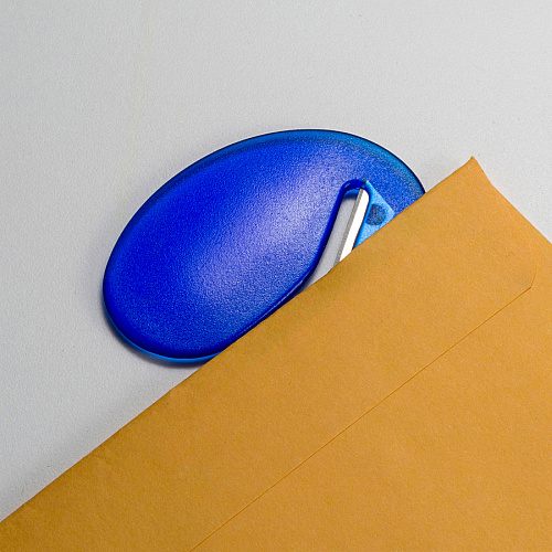 Officemate Compact Letter Opener Handheld - Blue - 1 Each (30310)
