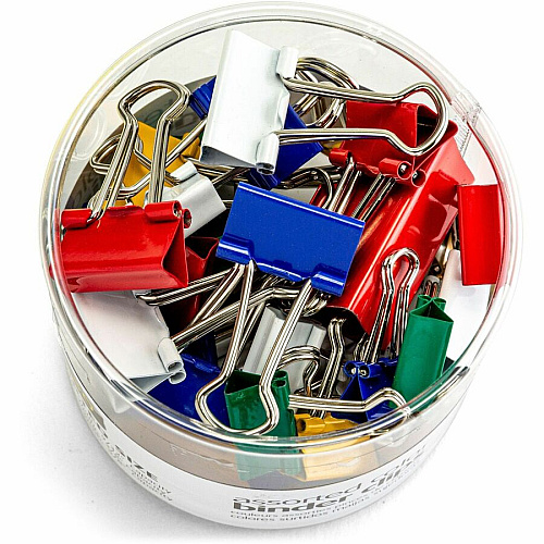 Officemate Binder Clips, Assorted Medium - Assorted - 30 / Pack (31026)
