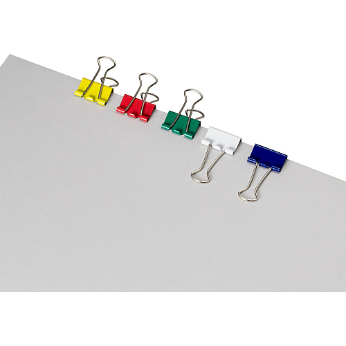 Officemate Binder Clips Small - 0.38" Size Capacity - Assorted - 36 / Pack (31028)