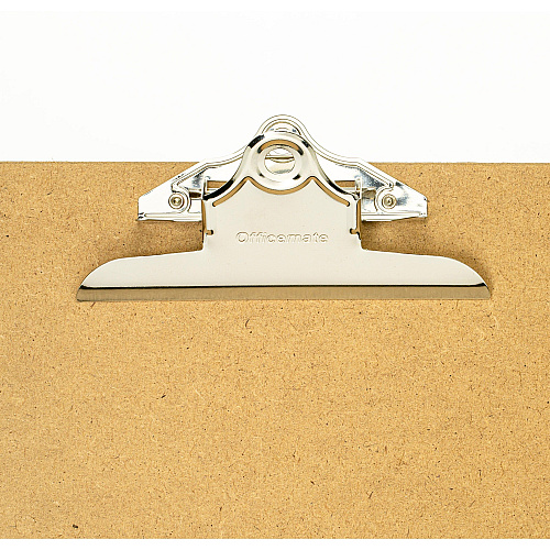 Officemate Recycled Hardboard Clipboard 1" Clip Capacity - 9" x 12 1/2" Sheet Size - Clamp - Hardboard - Wood - 1 Each (83100)