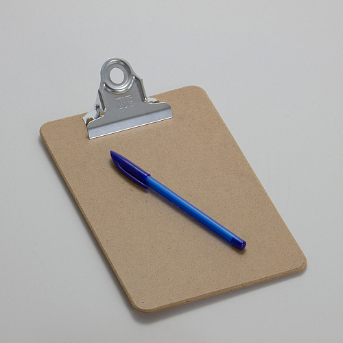 Officemate Recycled Hardboard Clipboards 1" Clip Capacity - 6" x 9" Sheet Size - Clamp - Hardboard - Brown - 1 Each (83103)