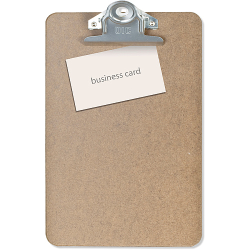 Officemate Recycled Hardboard Clipboards 1" Clip Capacity - 6" x 9" Sheet Size - Clamp - Hardboard - Brown - 1 Each (83103)