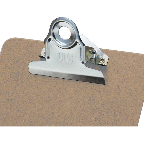Officemate Recycled Hardboard Clipboards 1" Clip Capacity - 6" x 9" Sheet Size - Clamp - Hardboard - Brown - 1 Each (83103)