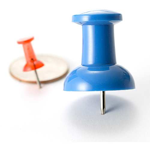 Officemate Giant Push Pins 1.5" Length - Assorted - 12 / Pack (92902)