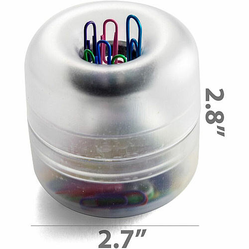 Officemate Euro-Style Designer Paper Clip Holder Clear - 1 Each (93695)