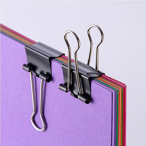 Officemate Binder Clips, Small Small - 0.8" Width - 0.37" Size Capacity - Corrosion Resistant - Black - 12 / Box (99020)
