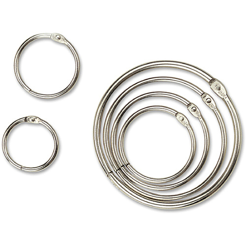 Officemate Loose-Leaf Book Rings 2" Diameter - Silver - Metal - 50 / Box (99704)