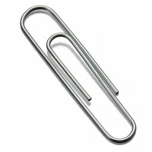 Officemate #1 Gem Paper Clips No. 1 - Silver - Steel - 100/Box - 10 / Pack (99911)