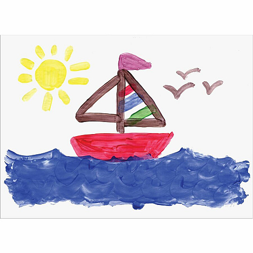 Prang Gloss Coat Fingerpaint Paper Plain - 22" x 16" Sheet Size - White Paper - Non Absorbant, Resist Bleed-through - Recycled - 100 / Pack (5316)