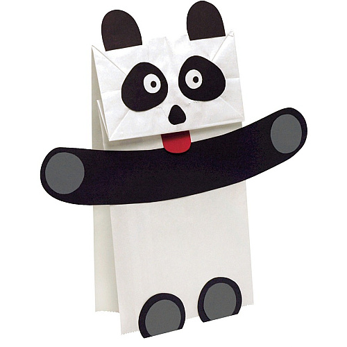 Creativity Street Kraft Bag Art Project, Craft Project, Bag, Hat - 11" Height x 6" Width - White - Kraft - 100 / Pack (72020)