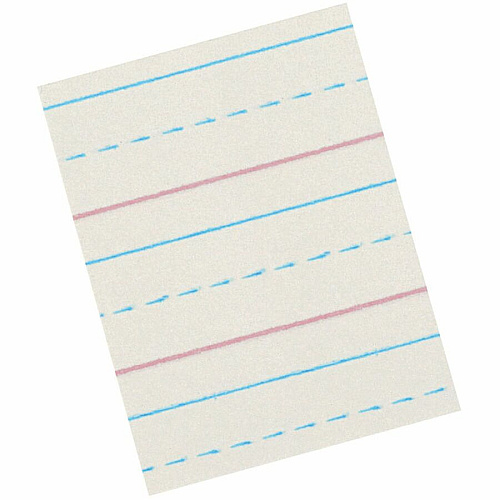 Zaner-Bloser Dotted Midline Newsprint Paper - Letter 500 Sheets - 0.50" Ruled - Letter - 8" x 10 1/2" Sheet Size - White Paper - 500 / Ream (ZP2613)