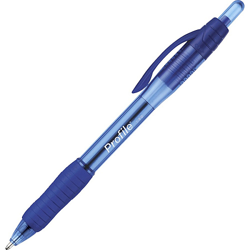Paper Mate Retractable Profile Ballpoint Pens 1.4 mm Bold Pen Point - Retractable - Blue Ink - Gel-based - Blue Barrel - 1 Dozen (89466A)