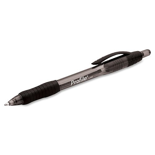 Paper Mate Retractable Profile Ballpoint Pens 1.4 mm Bold Pen Point - Refillable - Retractable - Black Ink - Black Barrel - 1 / Pack (89468)