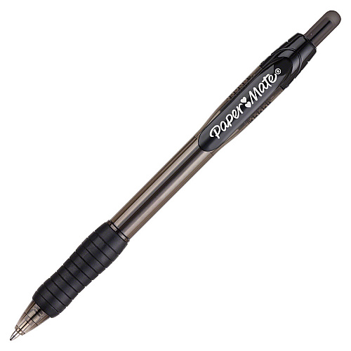Paper Mate Retractable Profile Ballpoint Pens 1.4 mm Bold Pen Point - Refillable - Retractable - Black Ink - Black Barrel - 1 / Pack (89468)