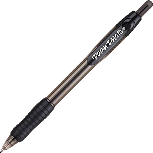 Paper Mate Retractable Profile Ballpoint Pens 1.4 mm Bold Pen Point - Refillable - Retractable - Black Ink - Black Barrel - 1 / Pack (89468)