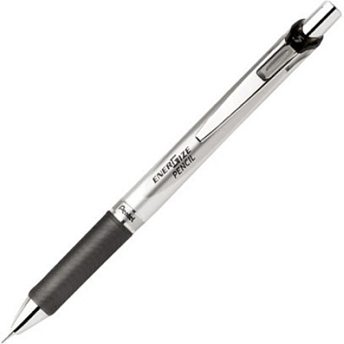 Pentel EnerGize Mechanical Pencils 0.5 mm Lead - #2 - Refillable - Black Barrel - 1 Dozen (PL75A)