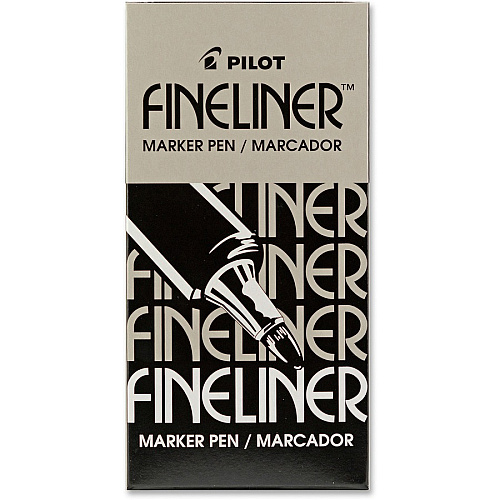 Pilot Fineliner Markers 0.7 mm Fine Pen Point - Black Ink - Black Barrel - Acrylic Fiber Tip - 1 Each (11002)