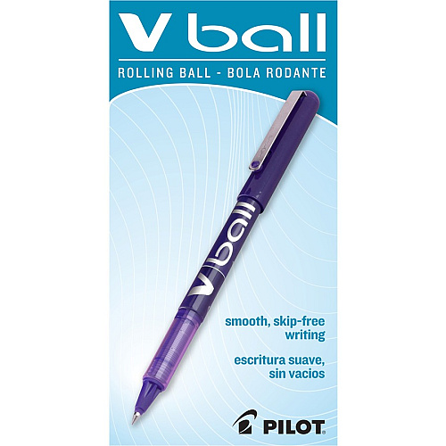 Pilot Vball Liquid Ink Pens 0.5 mm Fine Pen Point - Purple Ink - Purple Barrel - 1 Dozen (35210)