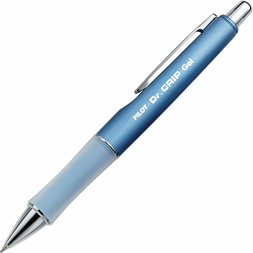 Pilot Dr. Grip Retractable Gel Rollerball Pens 0.7 mm Fine Pen Point - Refillable - Retractable - Black Ink - Gel-based - Ice Blue Barrel - 1 Each (36271)