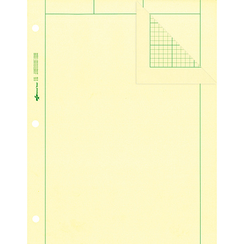 Rediform Computation Pads - Letter 100 Sheets - Stapled/Glued - Letter - 8 1/2" x 11" Sheet Size - Green Paper - Subject - 1 Pad (42382)