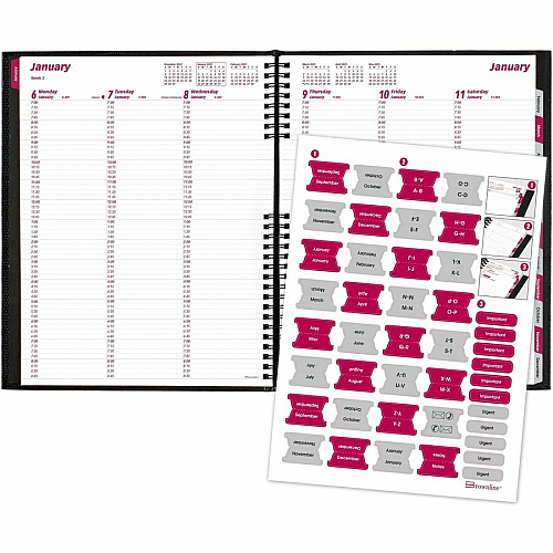 Brownline CoilPro Weekly Planner, 11" x 8-1/2" , English (CB950CBLK)