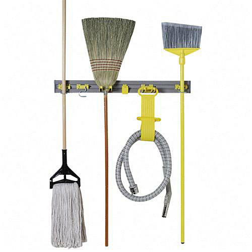 Rubbermaid Commercial Closet Organizer / Tool Holder 34" Length - Gray - 1 Each (199300)