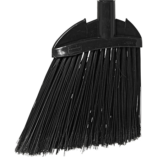 Rubbermaid Commercial Lobby Broom 7.50" Polypropylene Bristle - 28" Handle Length - Black Metal Handle - Black - 1 Each (637400BK)