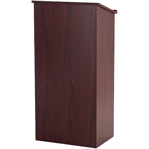 Safco Stand Up Lectern Rectangle Top - 15.75" Table Top Length x 23" Table Top Width - 46" Height - Assembly Required - Laminated, Mahogany - Wood - 1 Each (8915MH)