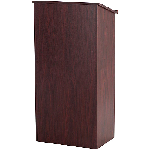 Safco Stand Up Lectern Rectangle Top - 15.75" Table Top Length x 23" Table Top Width - 46" Height - Assembly Required - Laminated, Mahogany - Wood - 1 Each (8915MH)