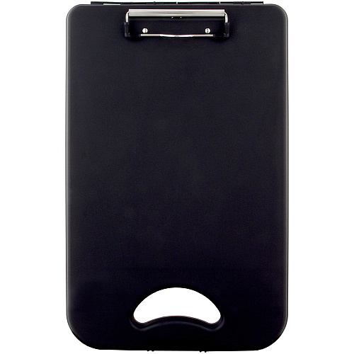 Saunders Deskmate II Portable Desktop 0.50" Clip Capacity - Storage for Stationary - Bottom Opening - 10" x 16" Sheet Size - Polypropylene - Black - 1 Each (00533)