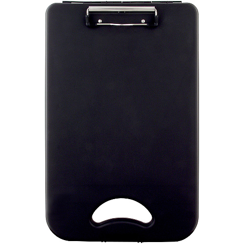 Saunders Deskmate II Portable Desktop 0.50" Clip Capacity - Storage for Stationary - Bottom Opening - 10" x 16" Sheet Size - Polypropylene - Black - 1 Each (00533)
